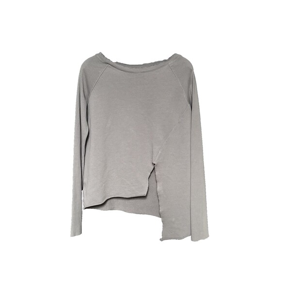 Frank & Eileen Size Large Tee Lab Asymmetric Sweatshirt Carbon Gray Cotton - Picture 10 of 11